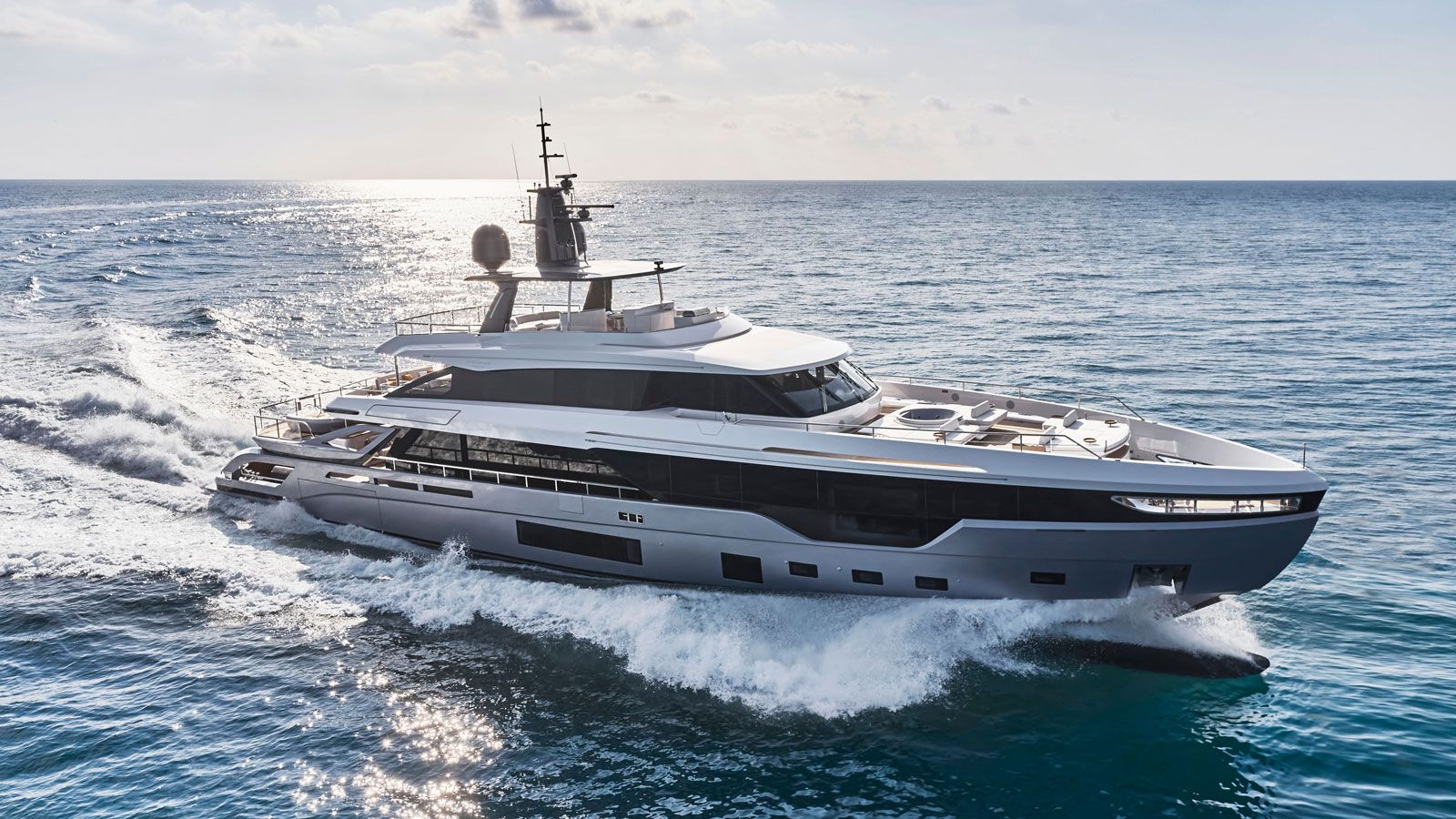 On board the 38m Azimut Grande Trideck flagship superyacht